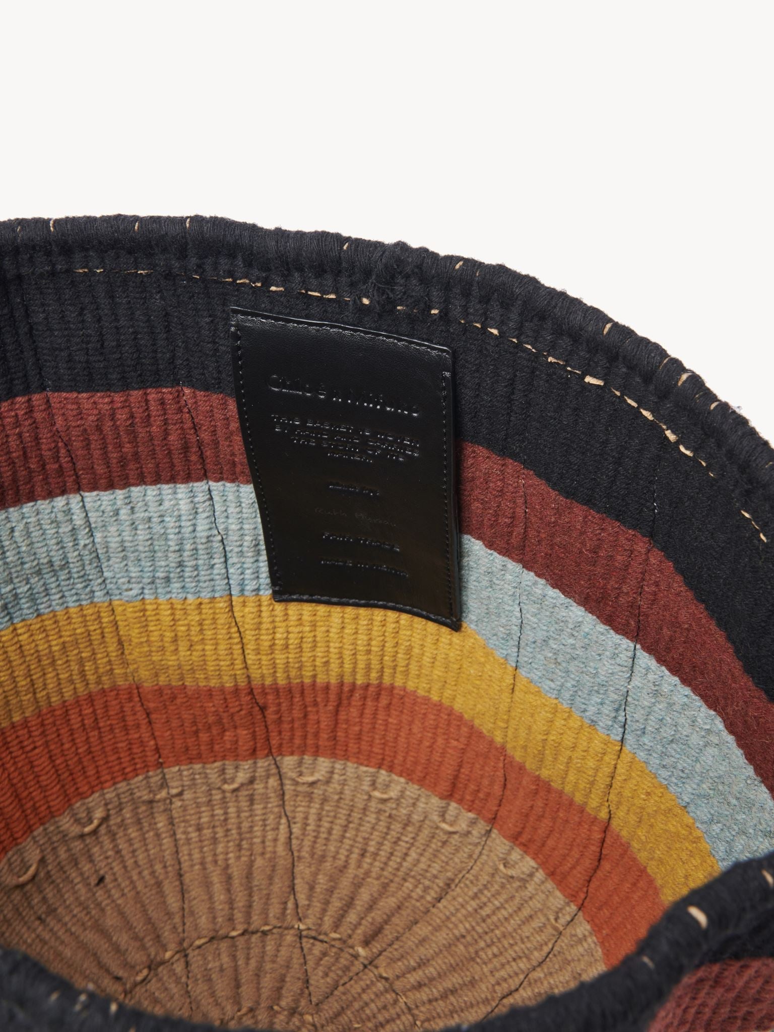 Grand panier Woody en laine - Multicolor Brown