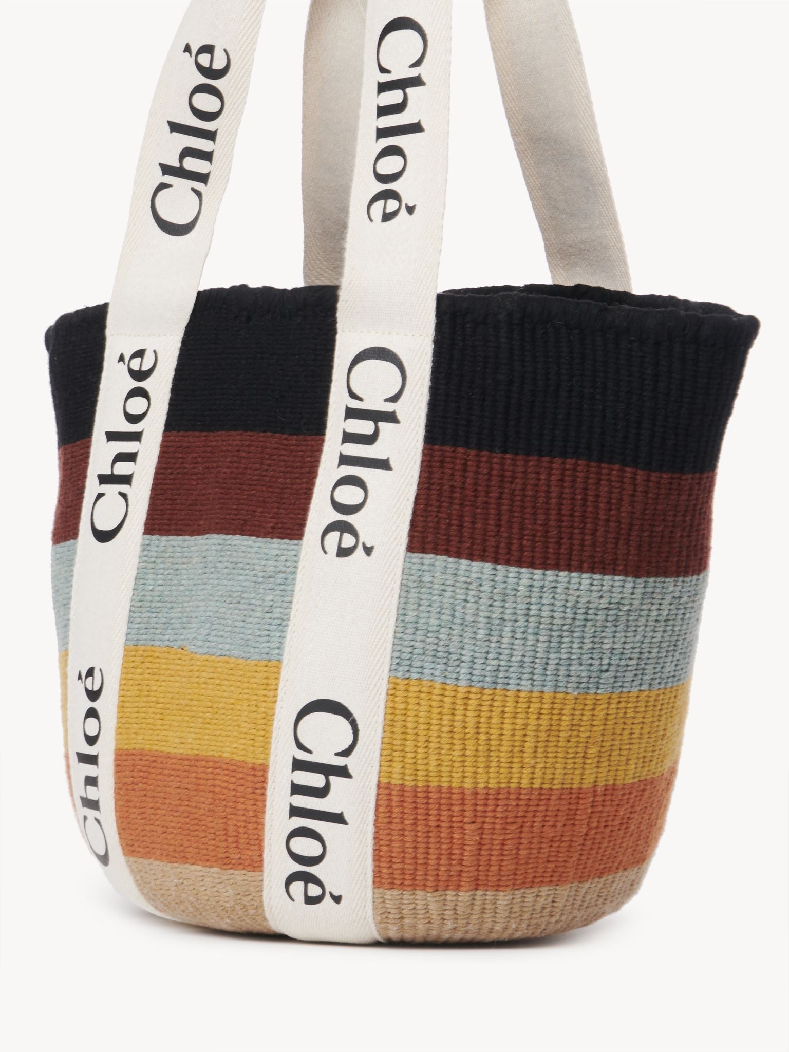 Grand panier Woody en laine - Multicolor Brown