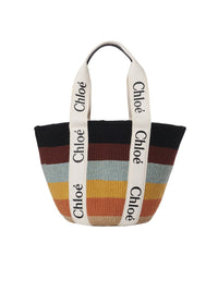 Grand panier Woody en laine - Multicolor Brown