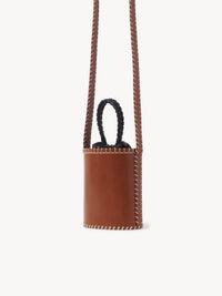 Petit sac seau Louela en cuir - Tan