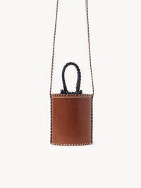 Petit sac seau Louela en cuir - Tan