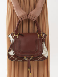 Sac double porté Marcie en cuir - Sepia Brown