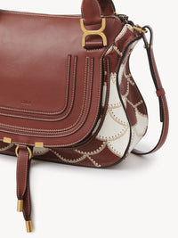 Sac double porté Marcie en cuir - Sepia Brown