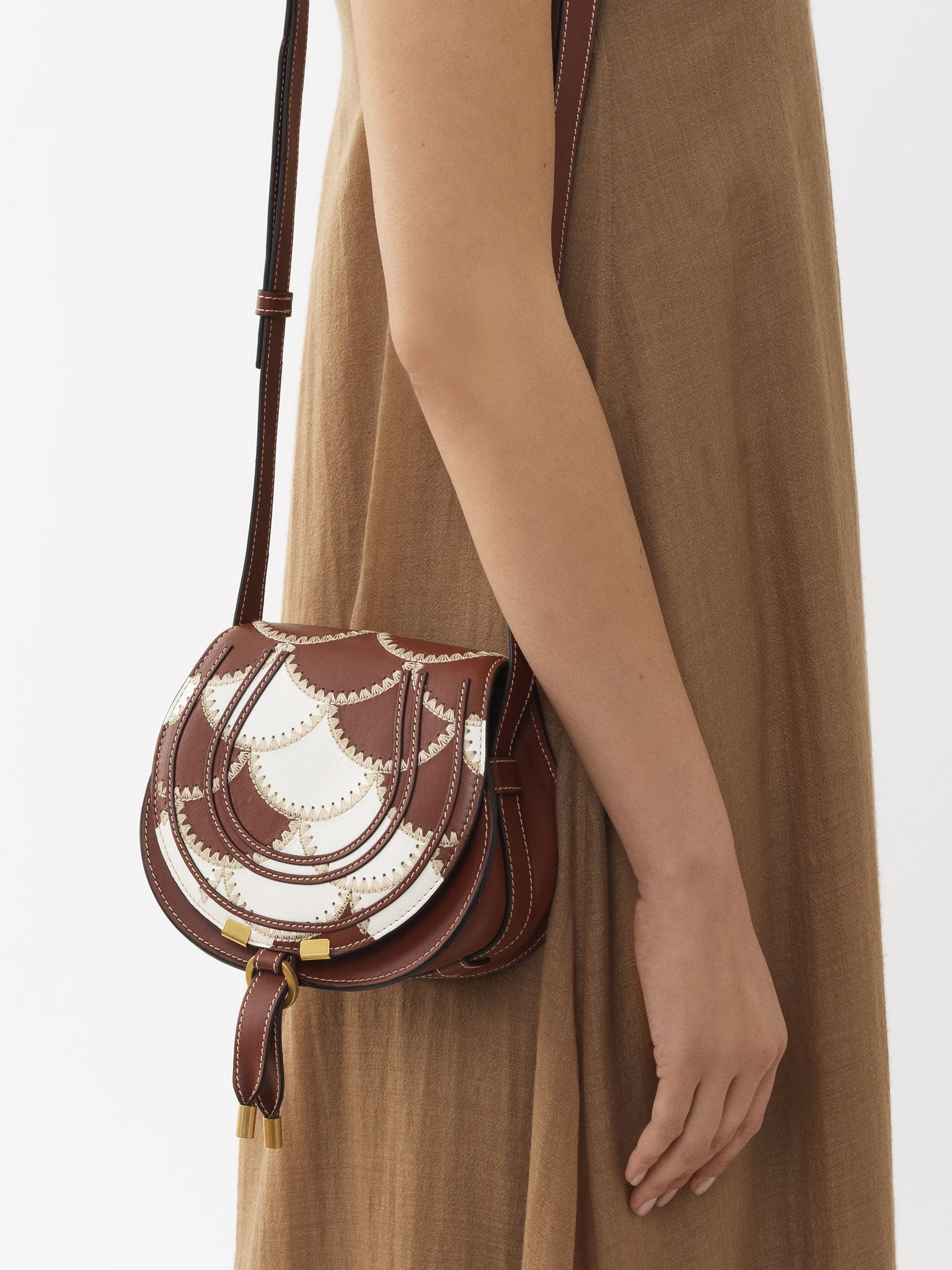 Petit sac à bandoulière Marcie en cuir - Sepia Brown