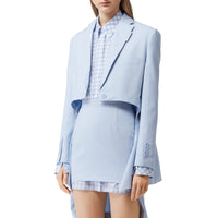 Blazer en laine avec découpe - Pale Blue