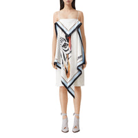 Robe foulard en soie à imprimé animalier - Porcelain