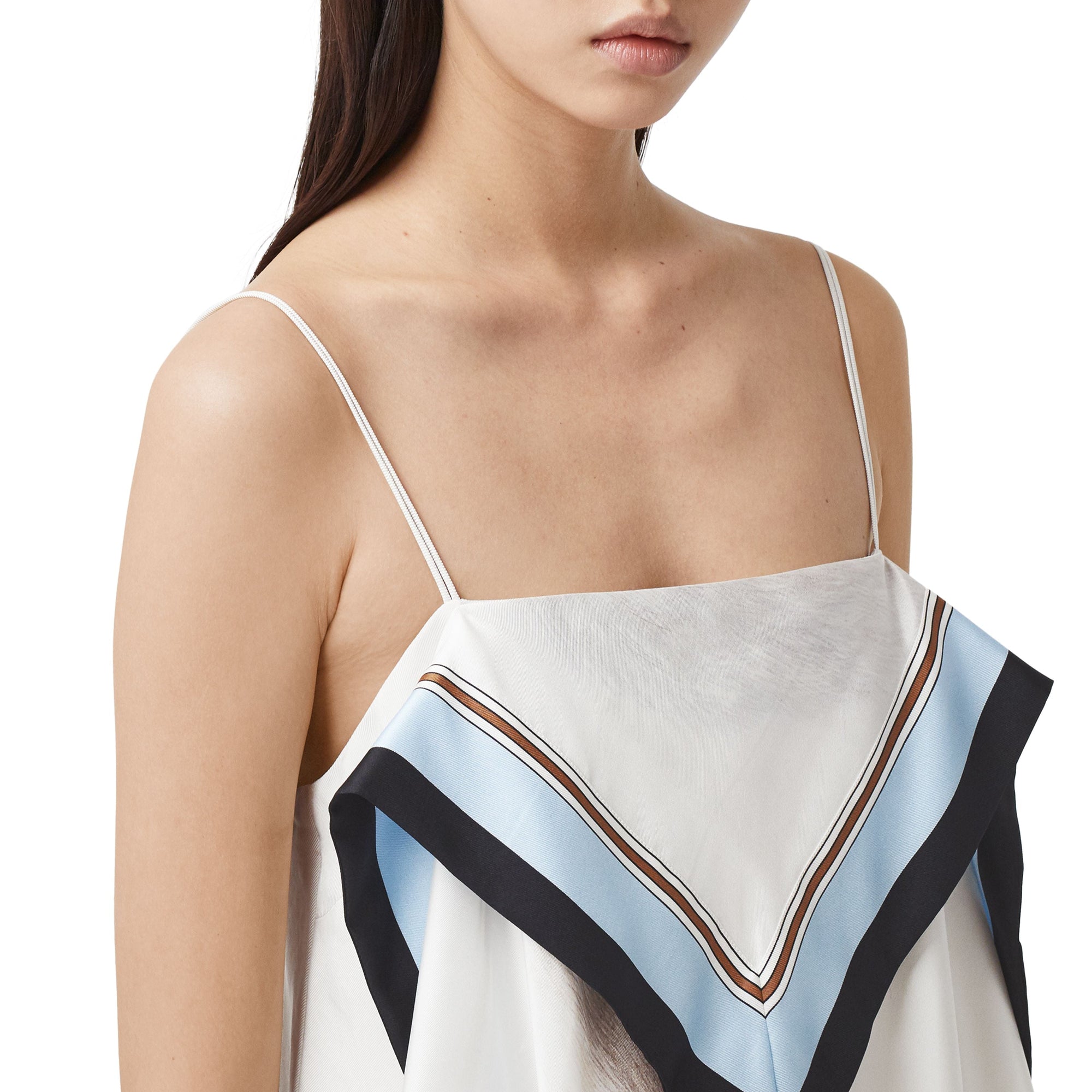 Robe foulard en soie à imprimé animalier - Porcelain