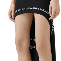 Jupe en jersey stretch à imprimé montage avec découpe - Black