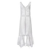 Robe combinaison en satin de soie - Optic White