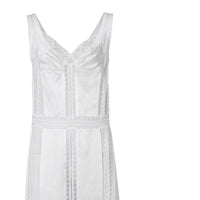 Robe combinaison en satin de soie - Optic White