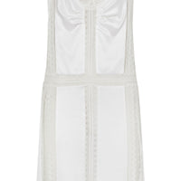 Robe combinaison en satin de soie - Optic White