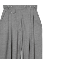 Pantalon tailleur en jersey de laine avec découpe - Cloud Grey