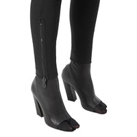 Pantalon skinny en sergé technique avec découpes - Black