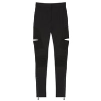 Pantalon skinny en sergé technique avec découpes - Black