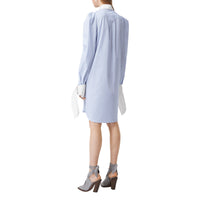 Robe chemise en popeline de coton rayée - Pale Blue Stripe