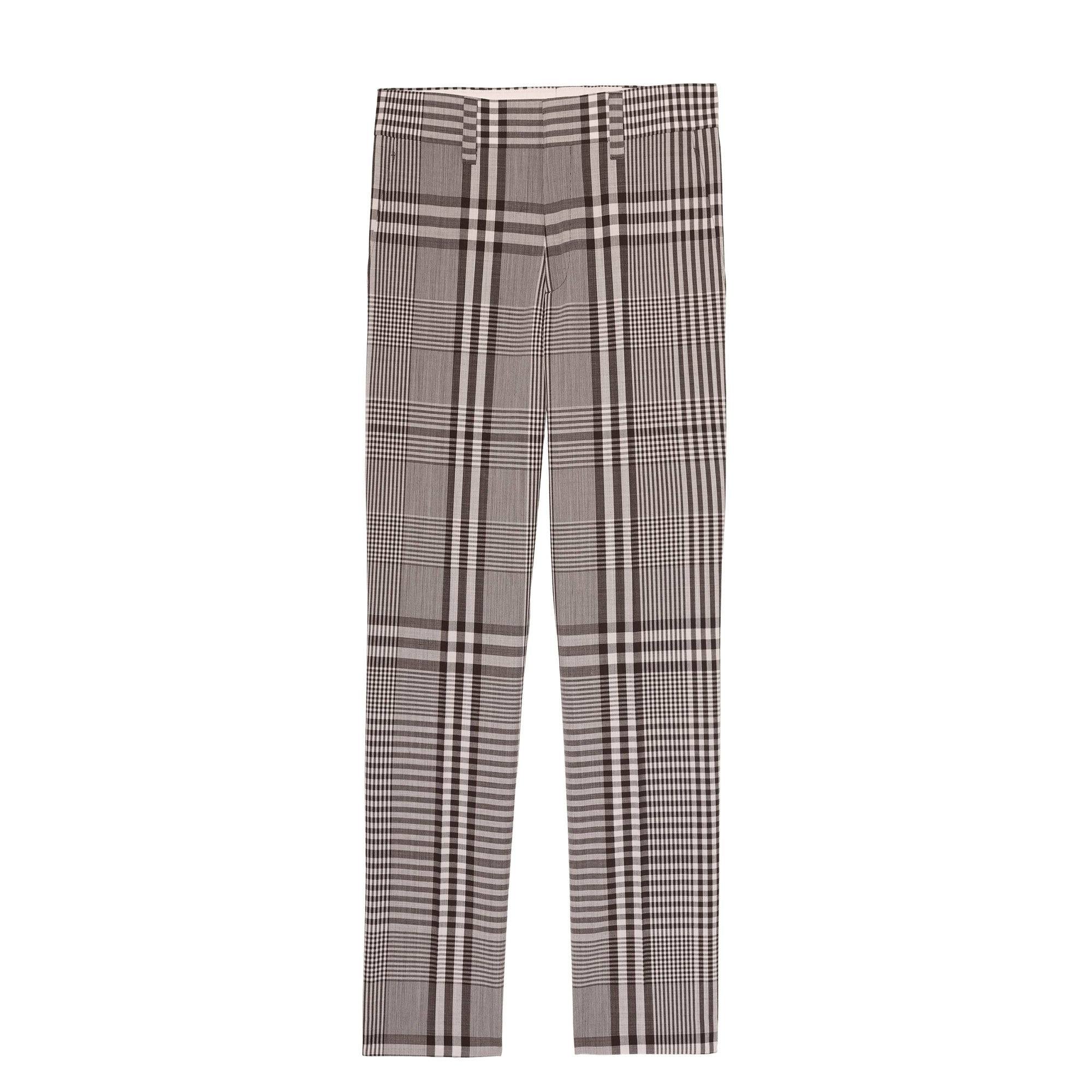 Pantalon de costume en laine technique Check - Dark Brown Check