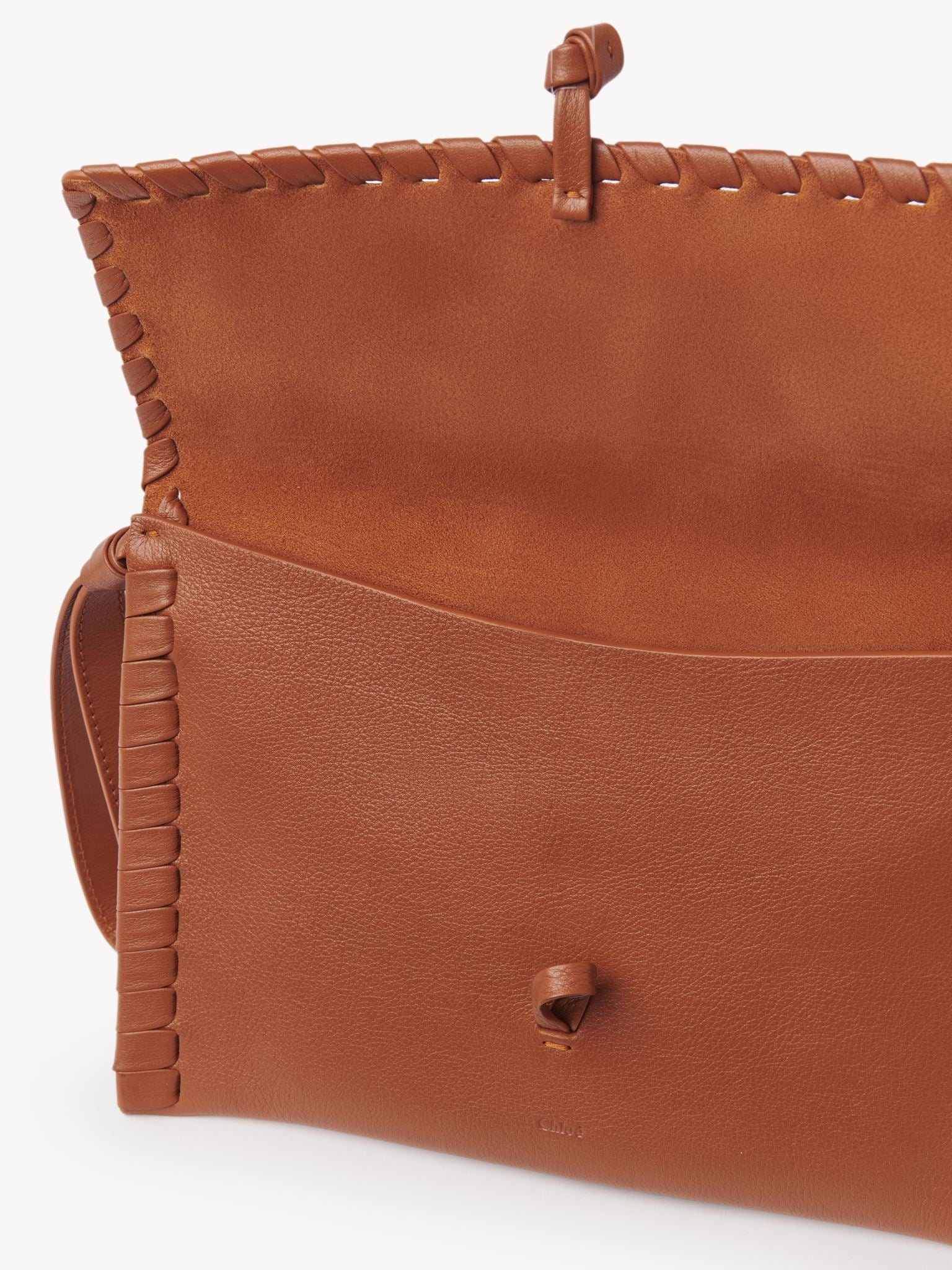 Sac pochette Mony en cuir - Henna Orange