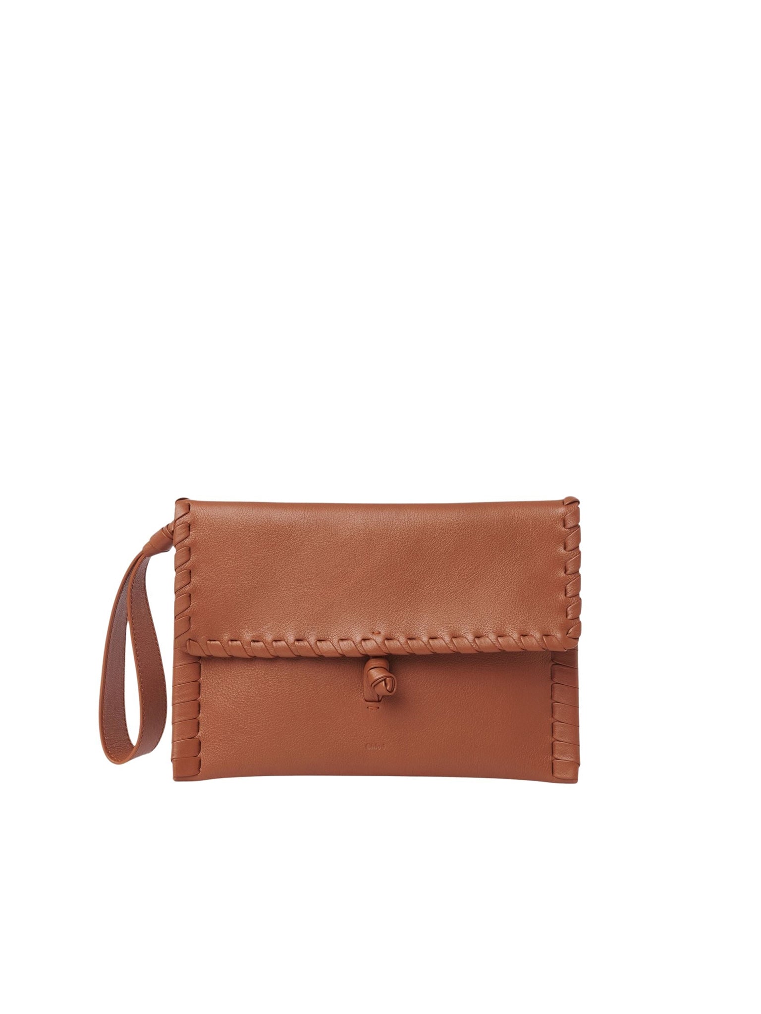 Sac pochette Mony en cuir - Henna Orange