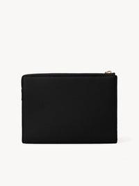 Pochette Alphabet en cuir - Noir