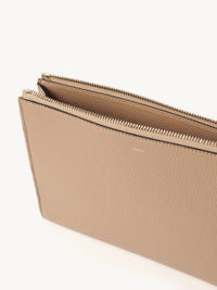 Pochette Alphabet en cuir - Bronzage Léger