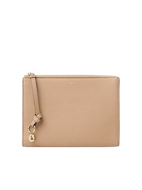 Pochette Alphabet en cuir - Bronzage Léger