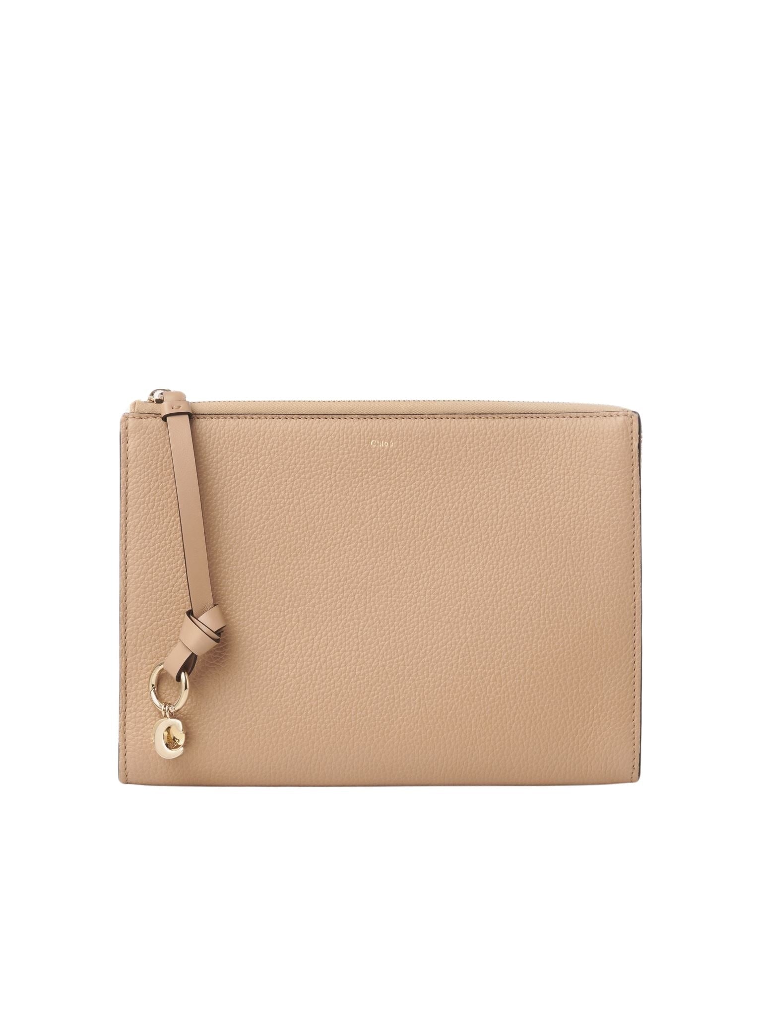 Pochette Alphabet en cuir - Bronzage Léger