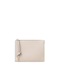 Pochette Alphabet en cuir - Nude