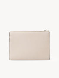 Pochette Alphabet en cuir - Nude