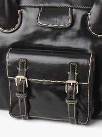 Sac Edith en lin - Brun