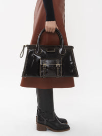 Sac Edith en lin - Brun