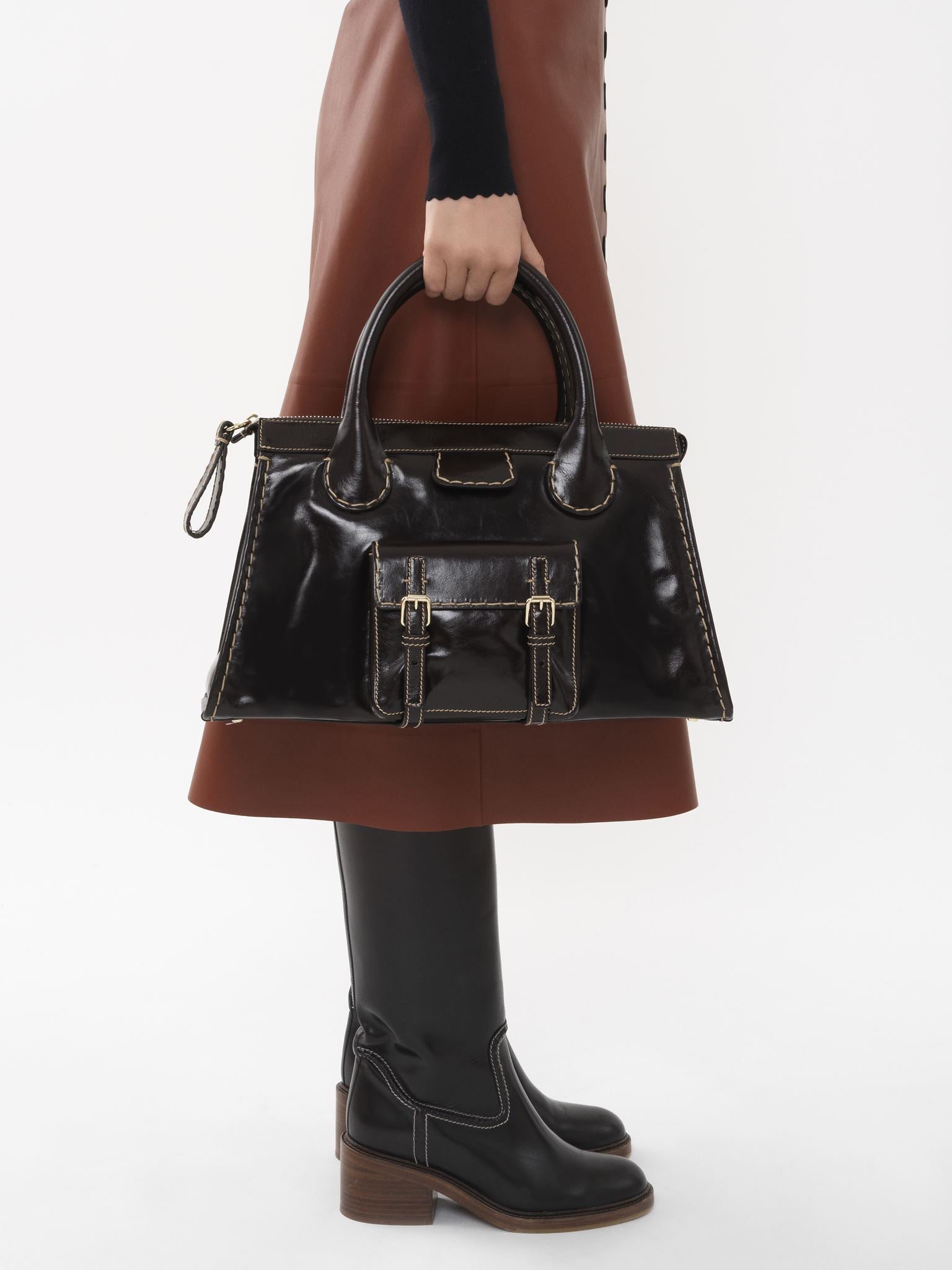 Sac Edith en lin - Brun