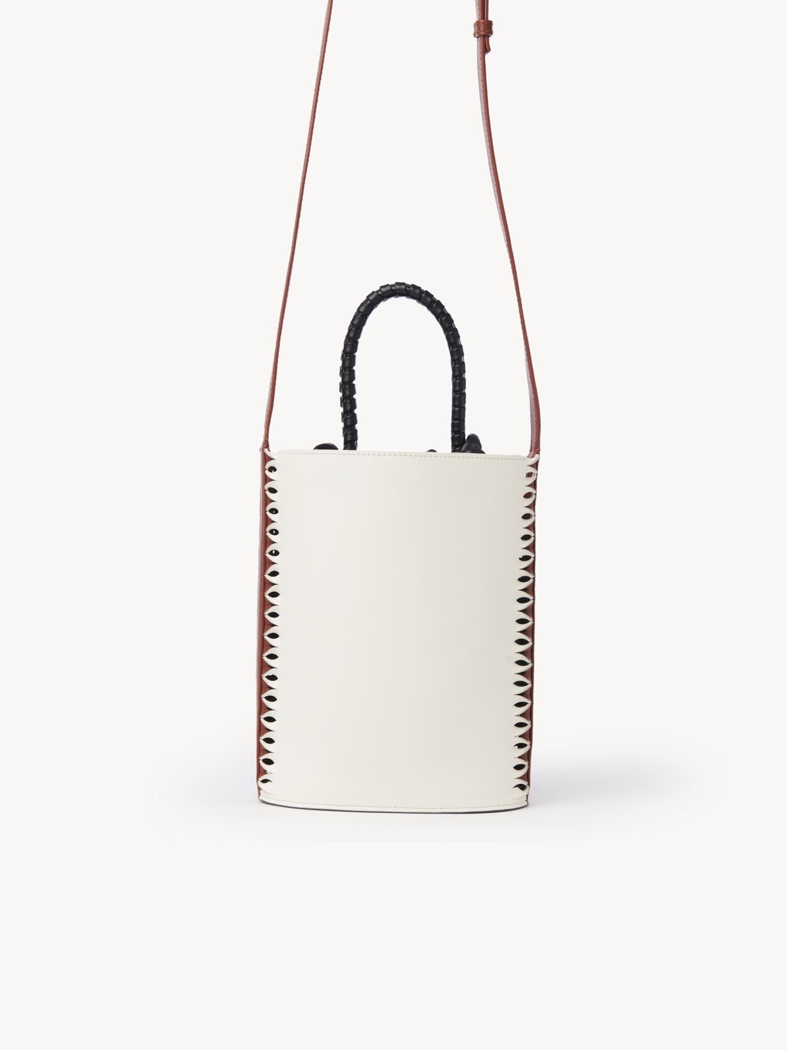 Petit sac seau Louela en cuir - Black