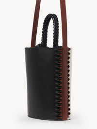 Petit sac seau Louela en cuir - Black