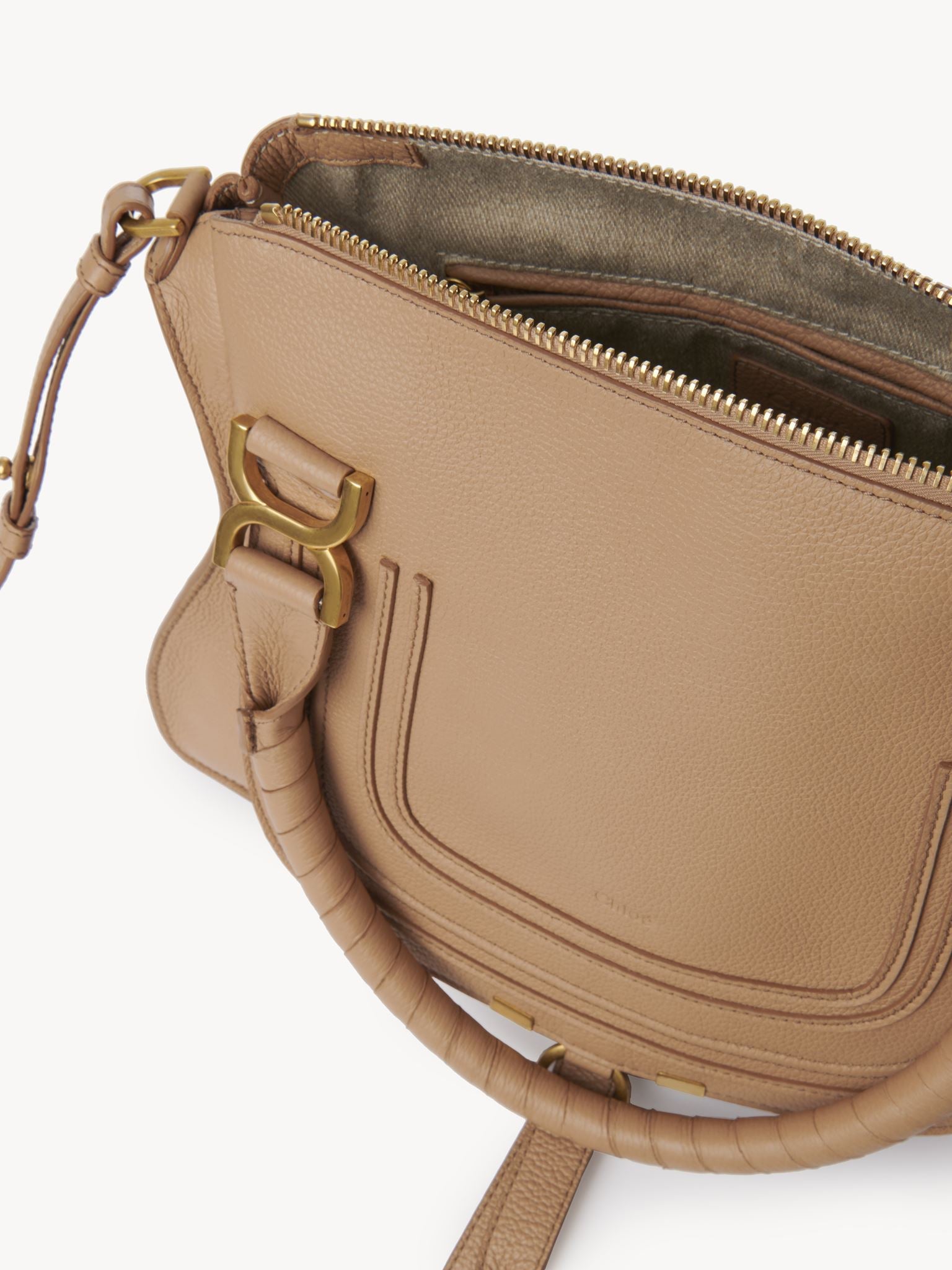 Sac double porté Marcie en cuir - Light Tan