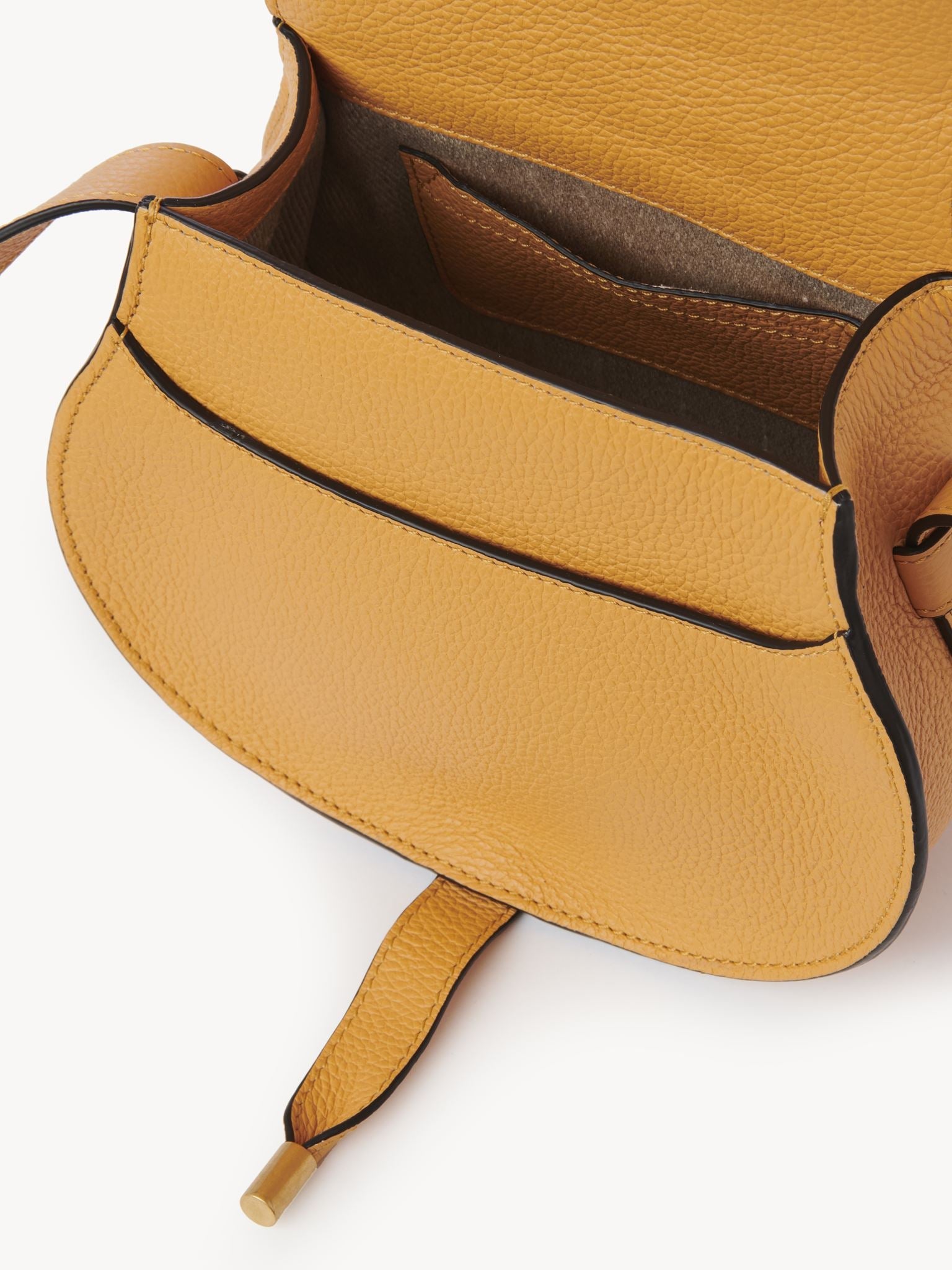 Petit sac porté épaule Marcie en cuir - Tan Apricot
