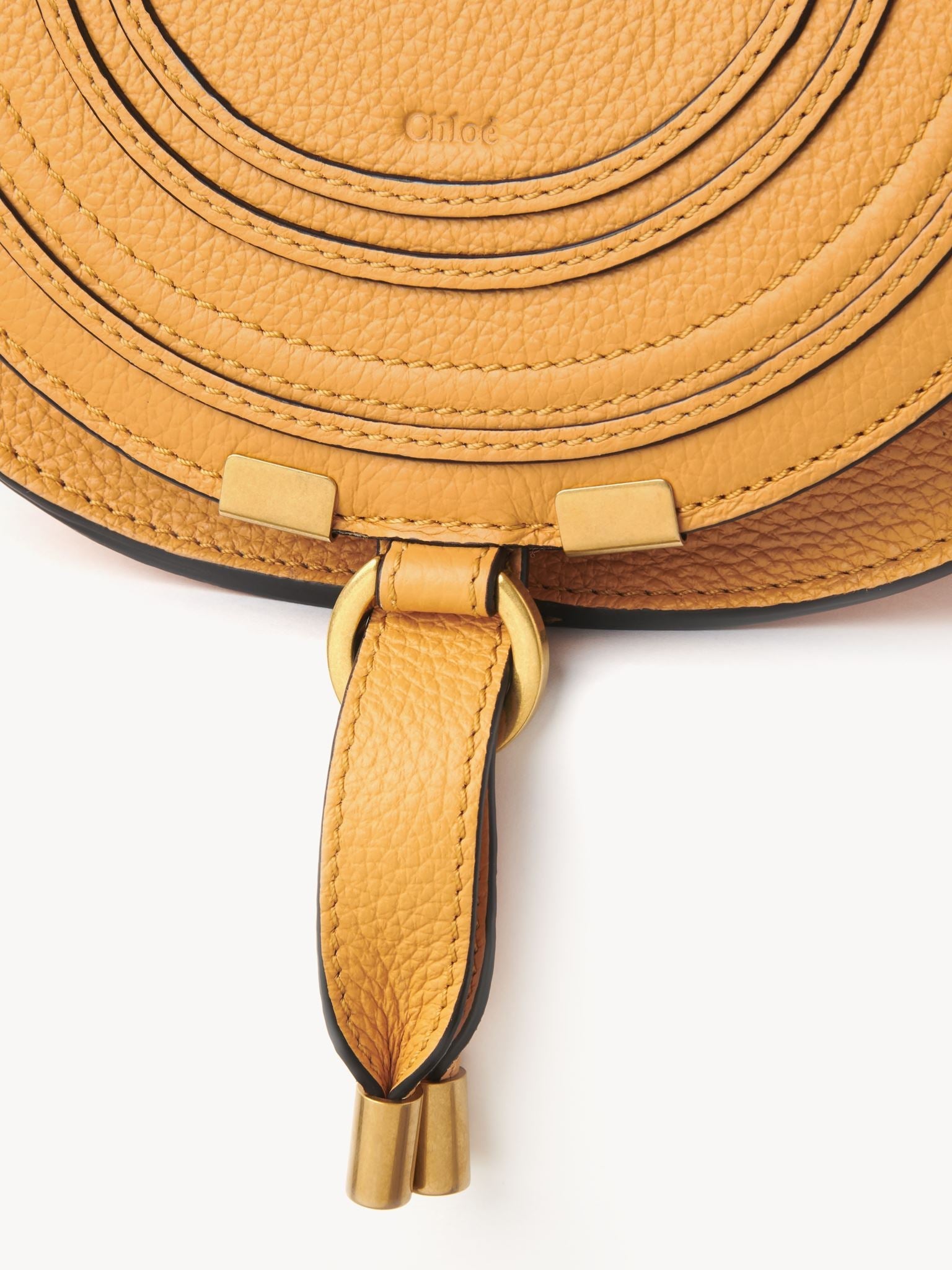 Petit sac porté épaule Marcie en cuir - Tan Apricot