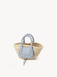 Petit panier Marcie en feuille de palmier - Shady Blue