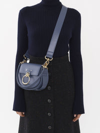 Petit sac Tess à bandoulière en cuir - Graphite Navy