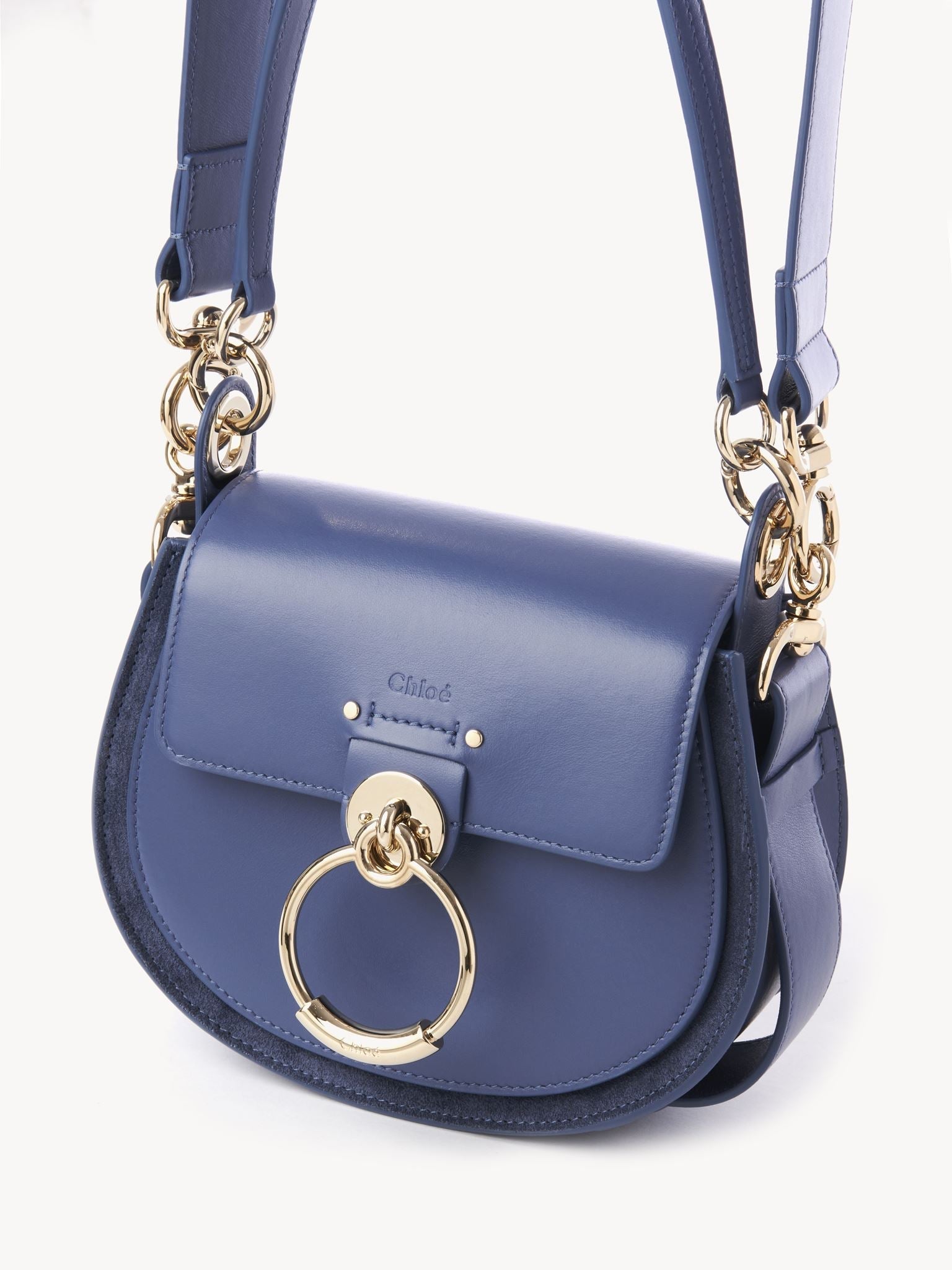 Petit sac Tess à bandoulière en cuir - Graphite Navy