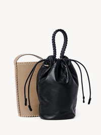 Sac Seau Louela en cuir - Greyish Taupe