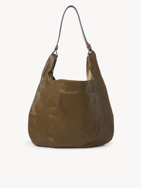 Sac hobo Indra en cuir - Vert Ambré