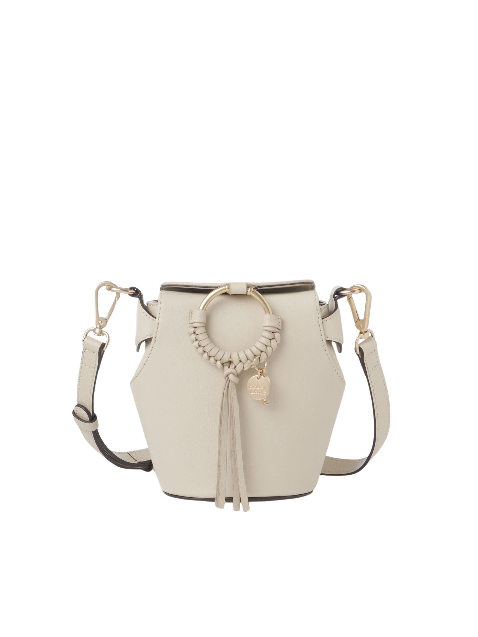 Sac sceau Joan en cuir - Cement Beige