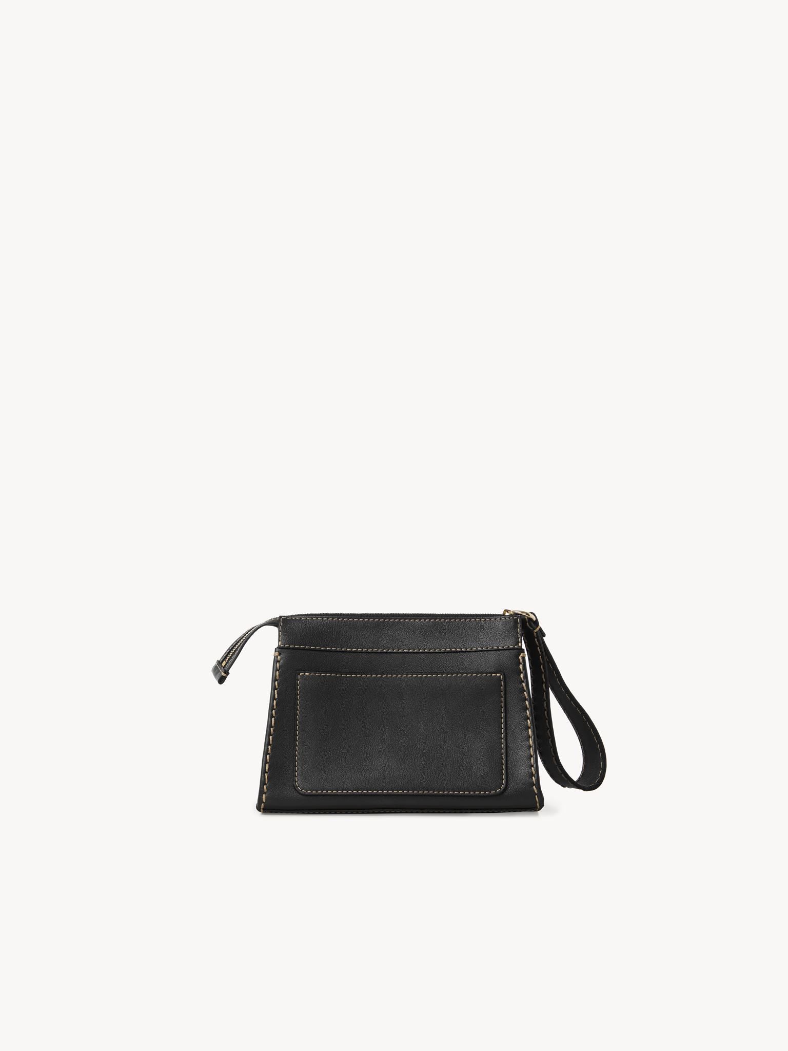 Petite pochette Edith en cuir - Black