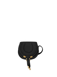 Mini sac porté épaule Marcie en cuir - Black