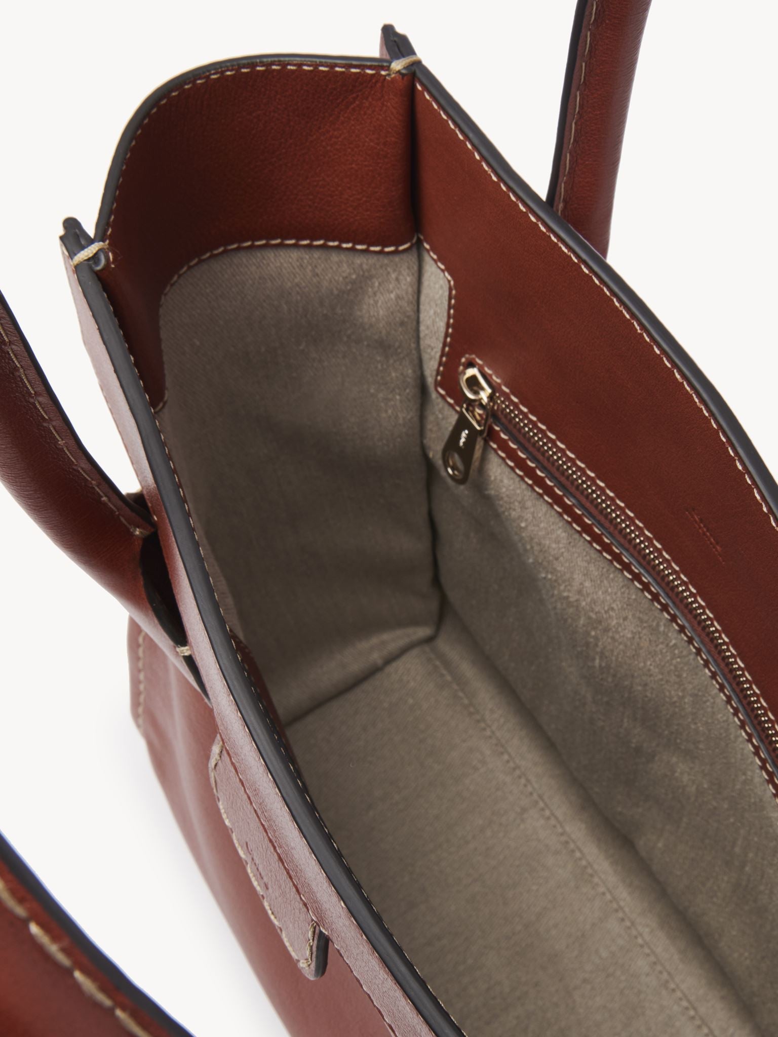 Sac cabas Edith en cuir - Sepia Brown