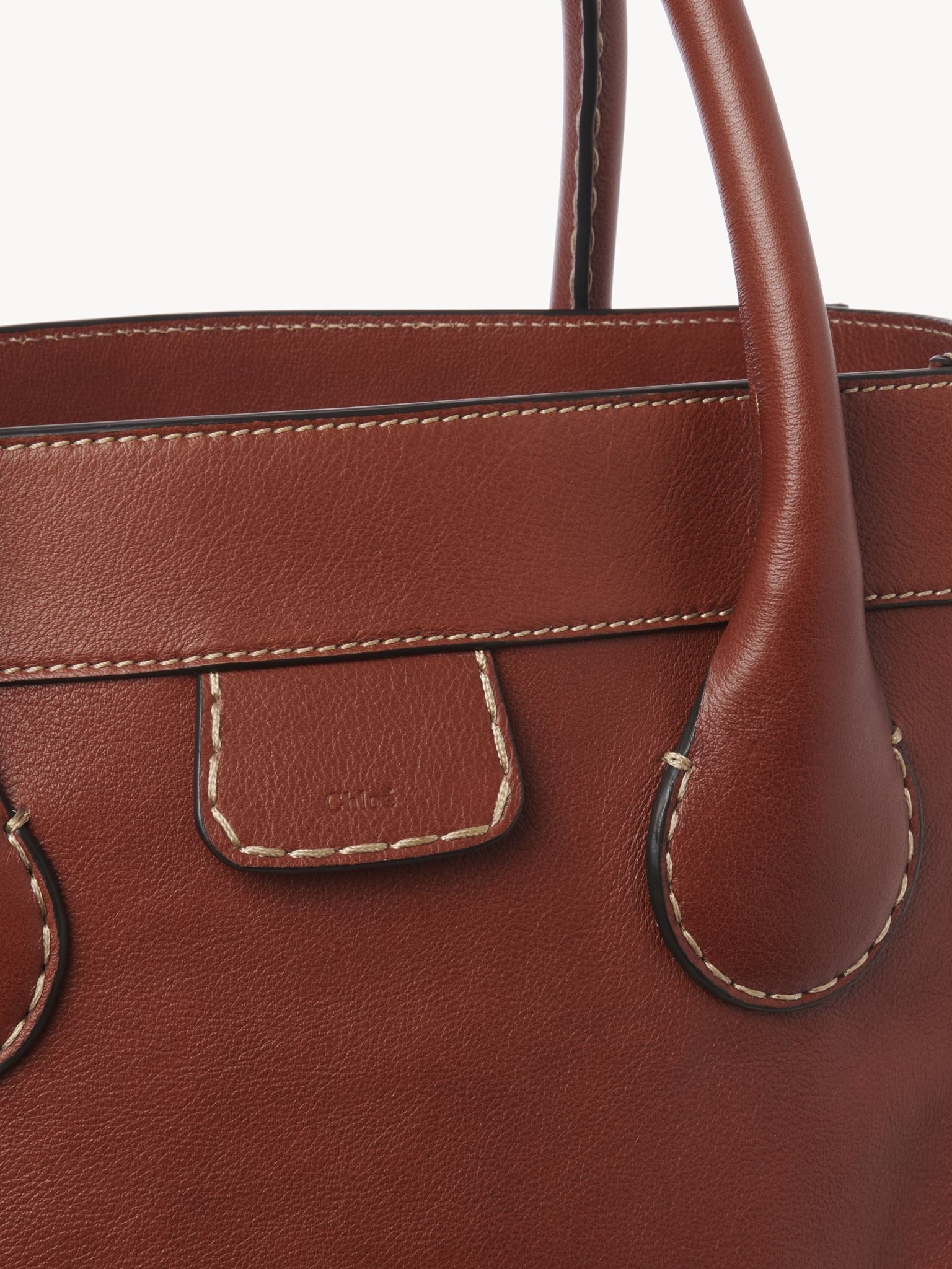 Sac cabas Edith en cuir - Sepia Brown