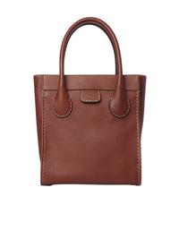 Sac cabas Edith en cuir - Sepia Brown