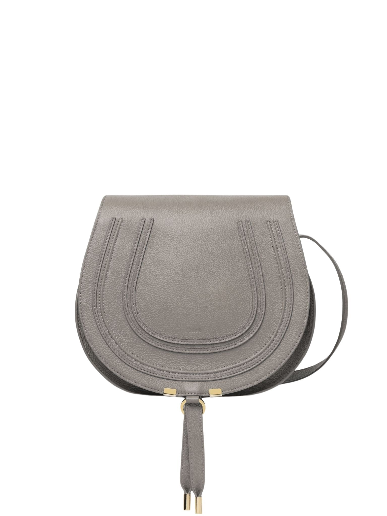 Sac à bandoulière Marcie en cuir - Cashmere Grey