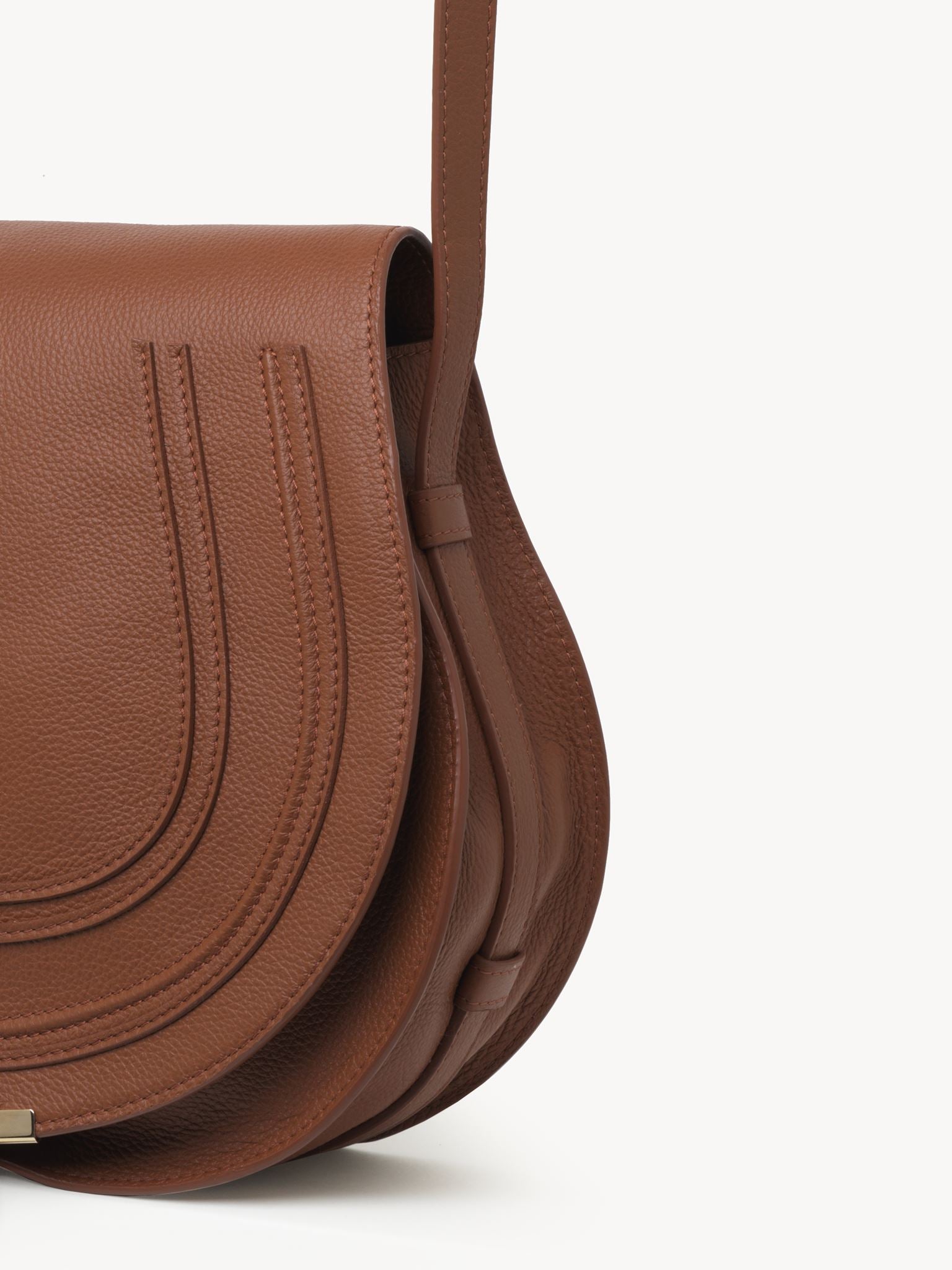 Sac à bandoulière Marcie en cuir - Tan