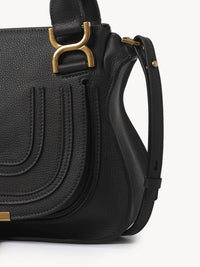 Petit sac double porté Marcie en cuir - Black